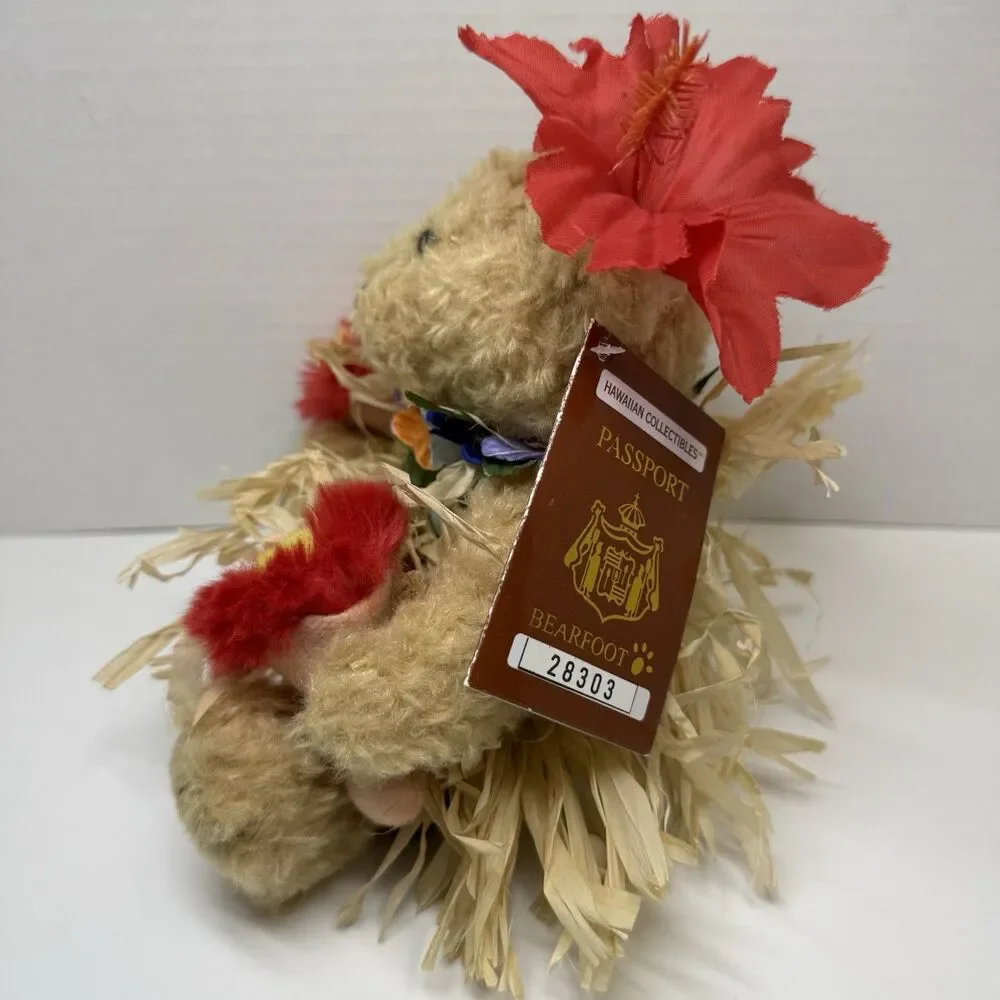 Vintage Hawaiian Collectibles Barefoot AUANA HULA GIRL Collectible Stuffed Bear